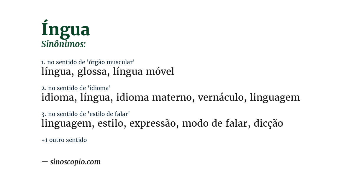 Sinônimo de íngua