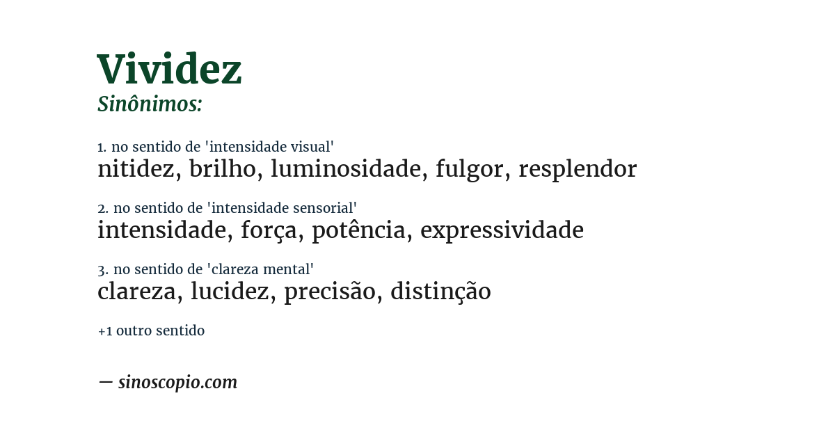 Sinônimo de vividez