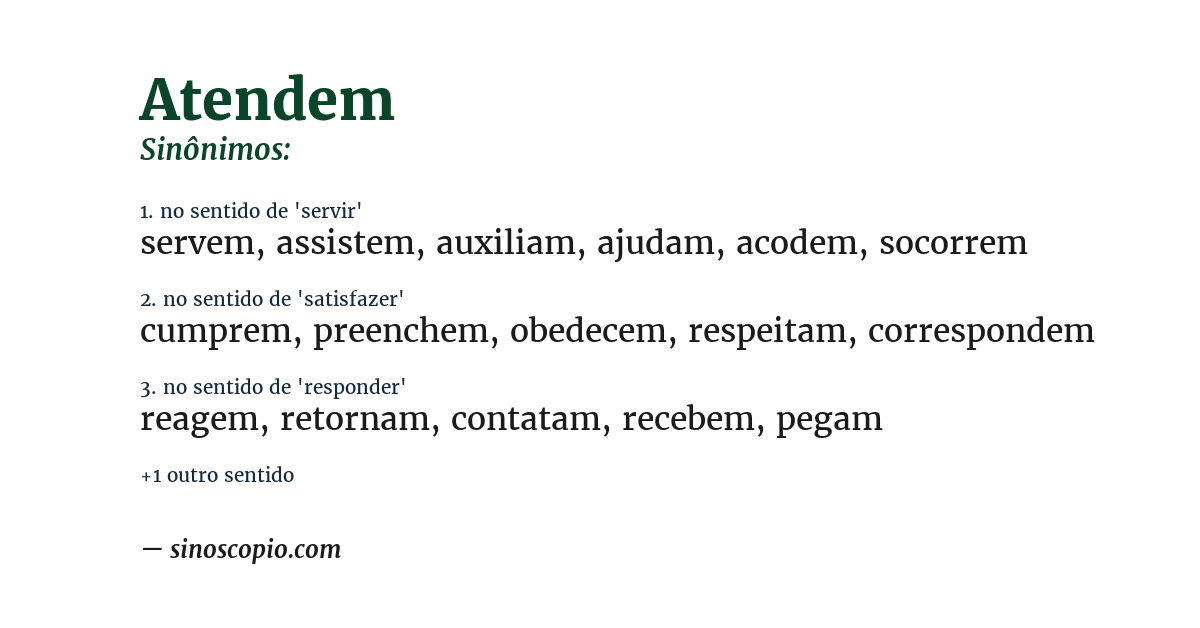 Sinônimo de atendem