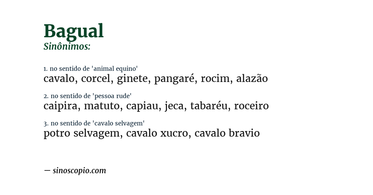Sinônimo de bagual