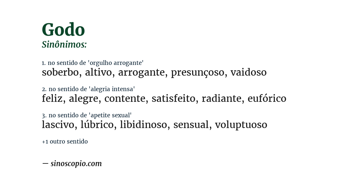 Sinônimo de godo