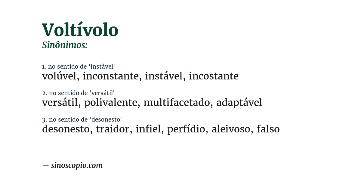 Sinônimo de voltívolo