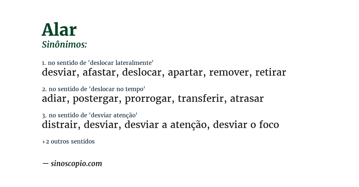 Sinônimo de alar