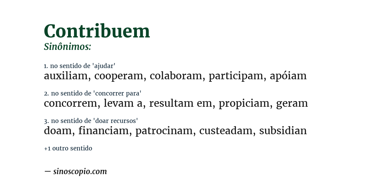 Sinônimo de contribuem