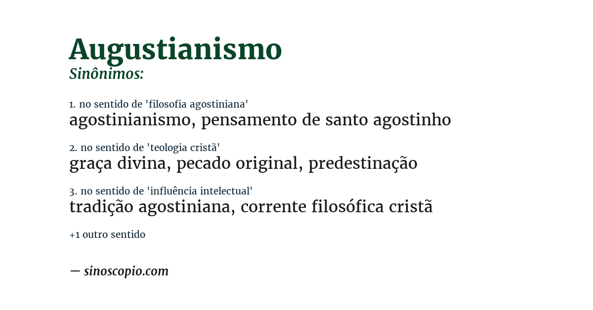 Sinônimo de augustianismo