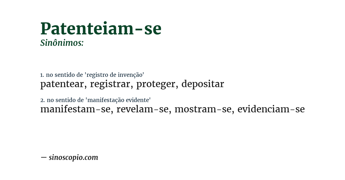 Sinônimo de patenteiam-se