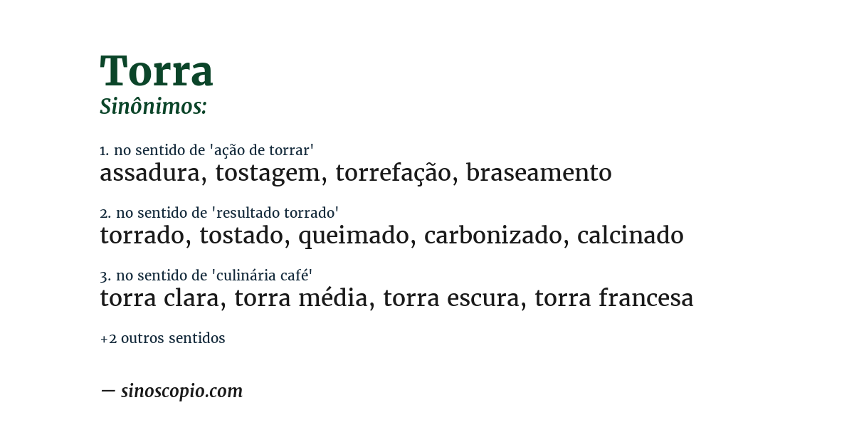 Sinônimo de torra