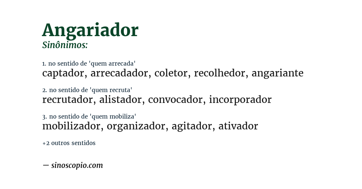 Sinônimo de angariador