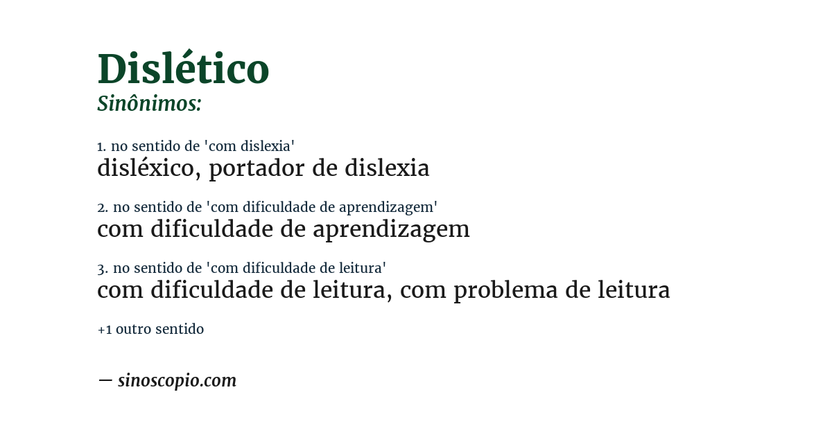 Sinônimo de dislético