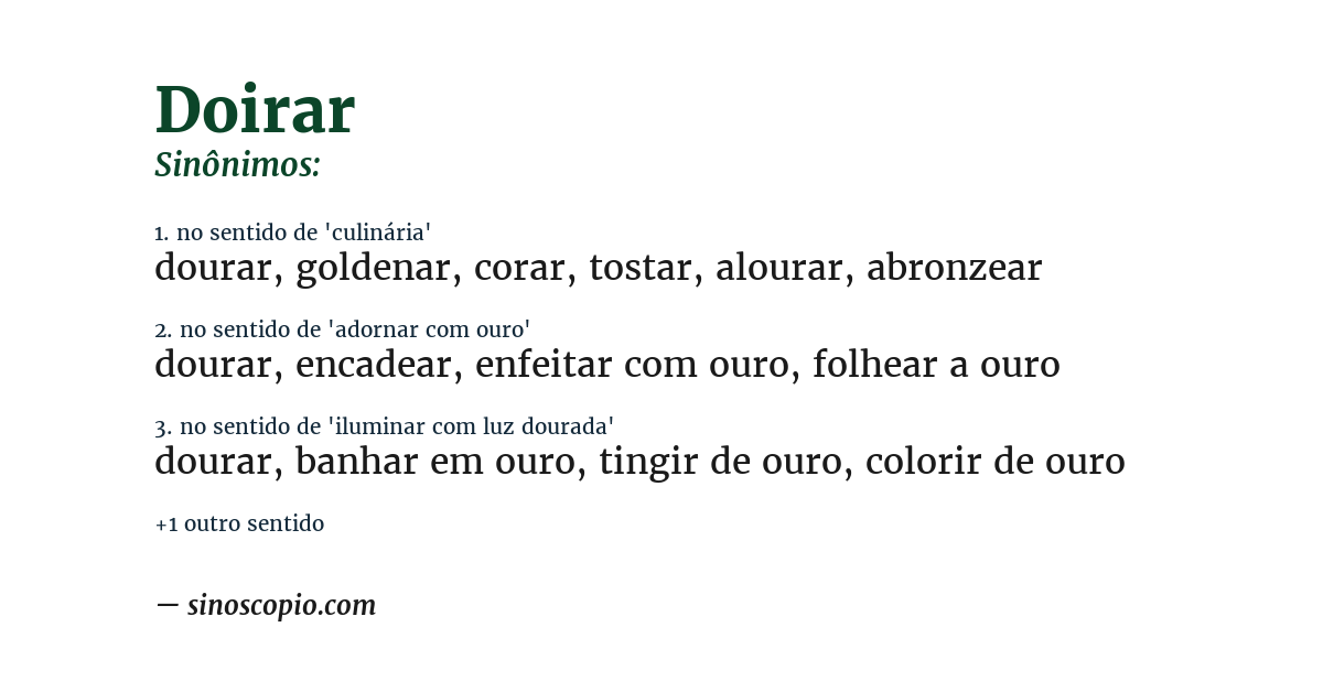 Sinônimo de doirar