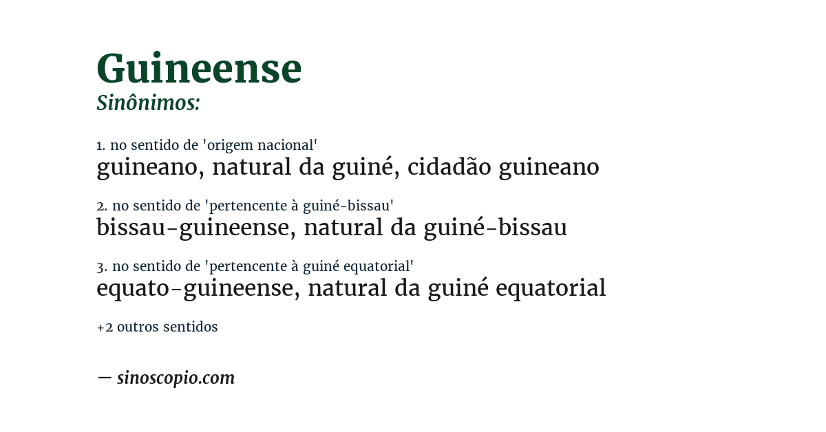 Sinônimo de guineense