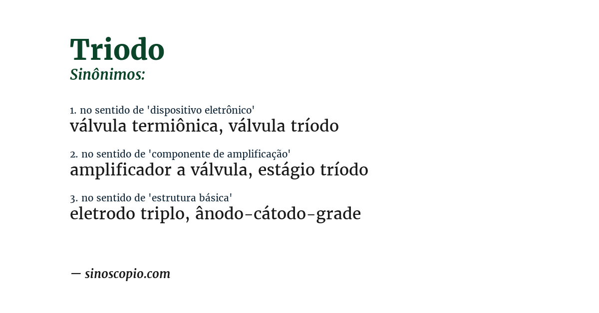 Sinônimo de triodo