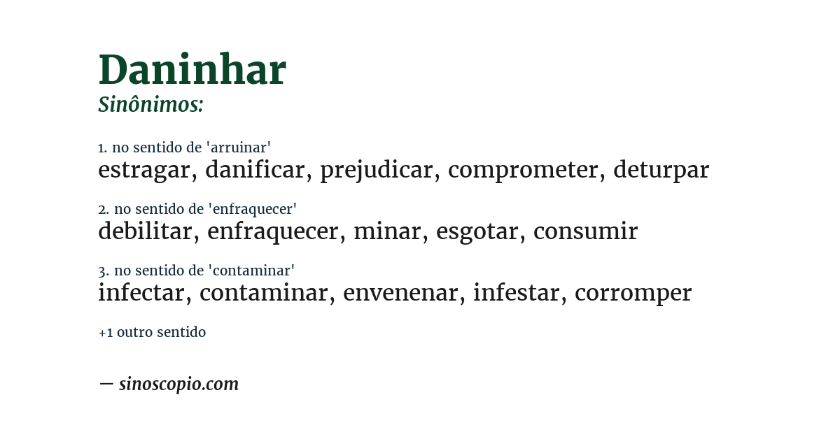 Sinônimo de daninhar