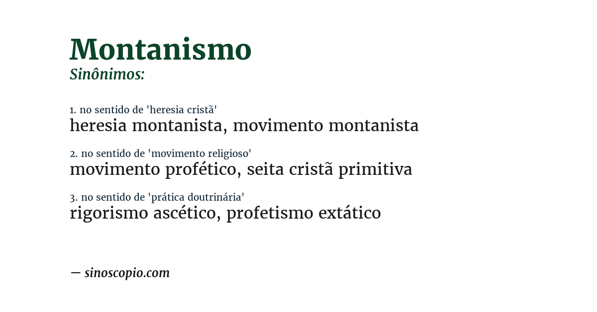 Sinônimo de montanismo