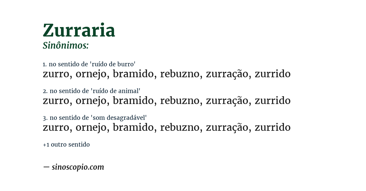 Sinônimo de zurraria
