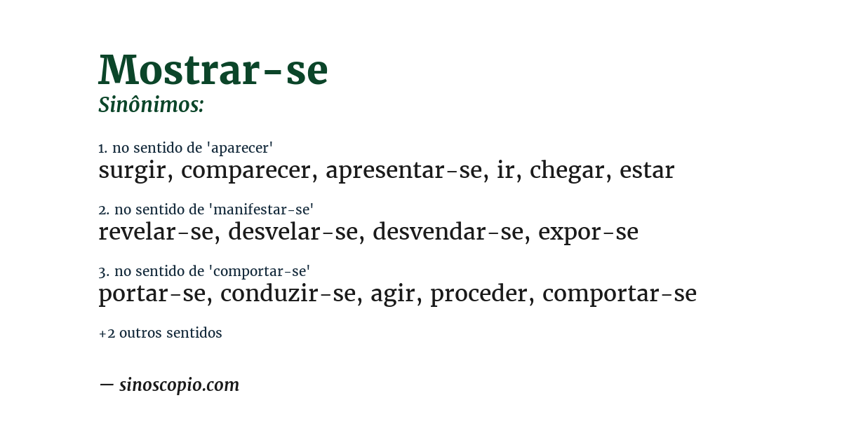 Sinônimo de mostrar-se