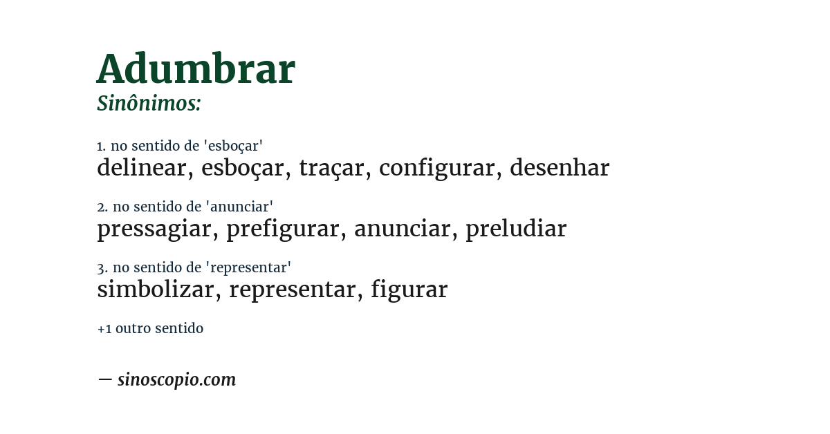 Sinônimo de adumbrar