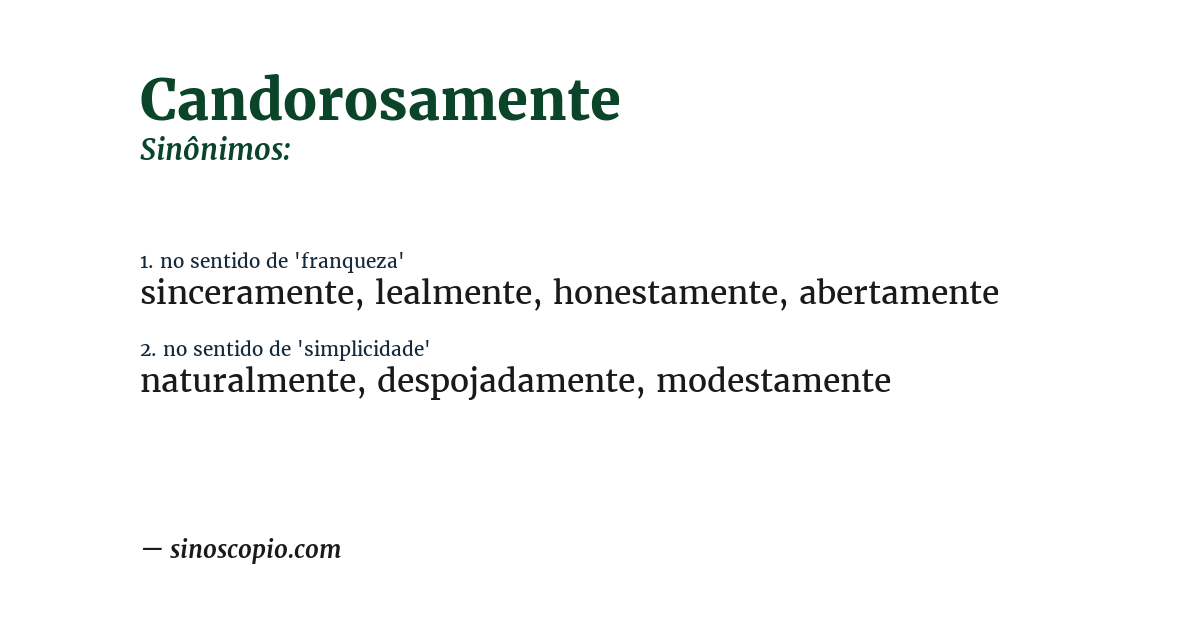 Sinônimo de candorosamente