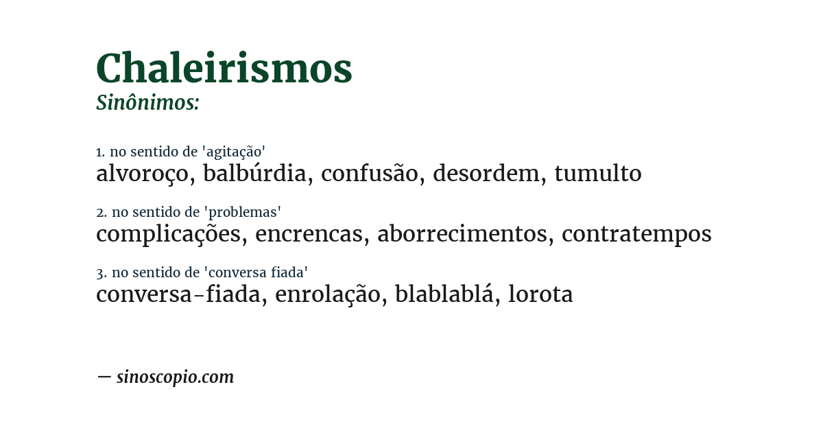Sinônimo de chaleirismos