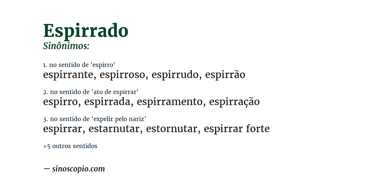Sinônimo de espirrado