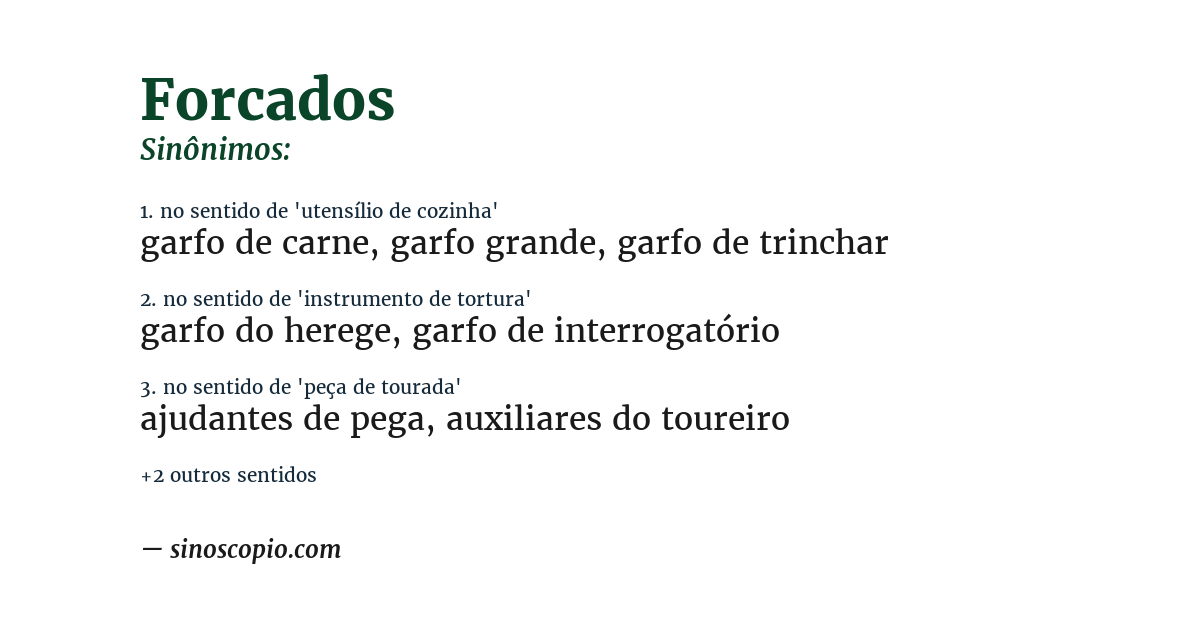 Sinônimo de forcados