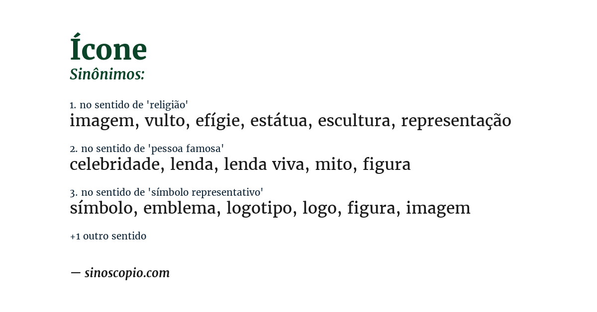Sinônimo de ícone