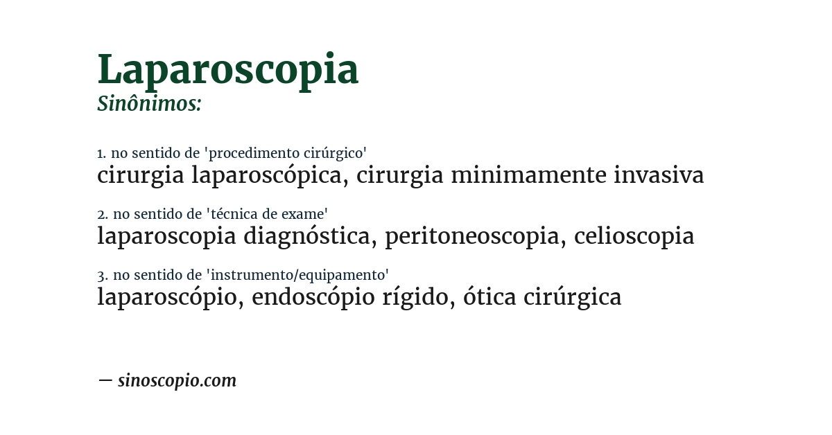Sinônimo de laparoscopia