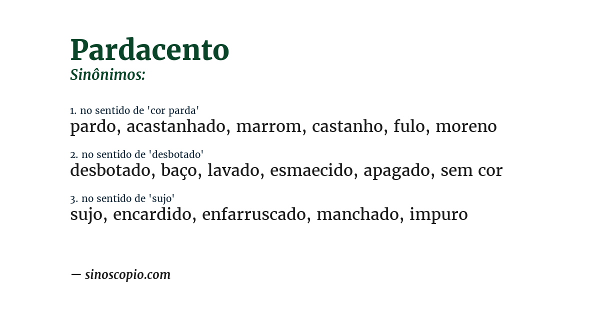 Sinônimo de pardacento