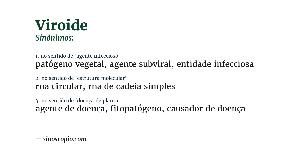 Sinônimo de viroide