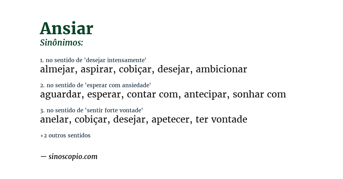 Sinônimo de ansiar
