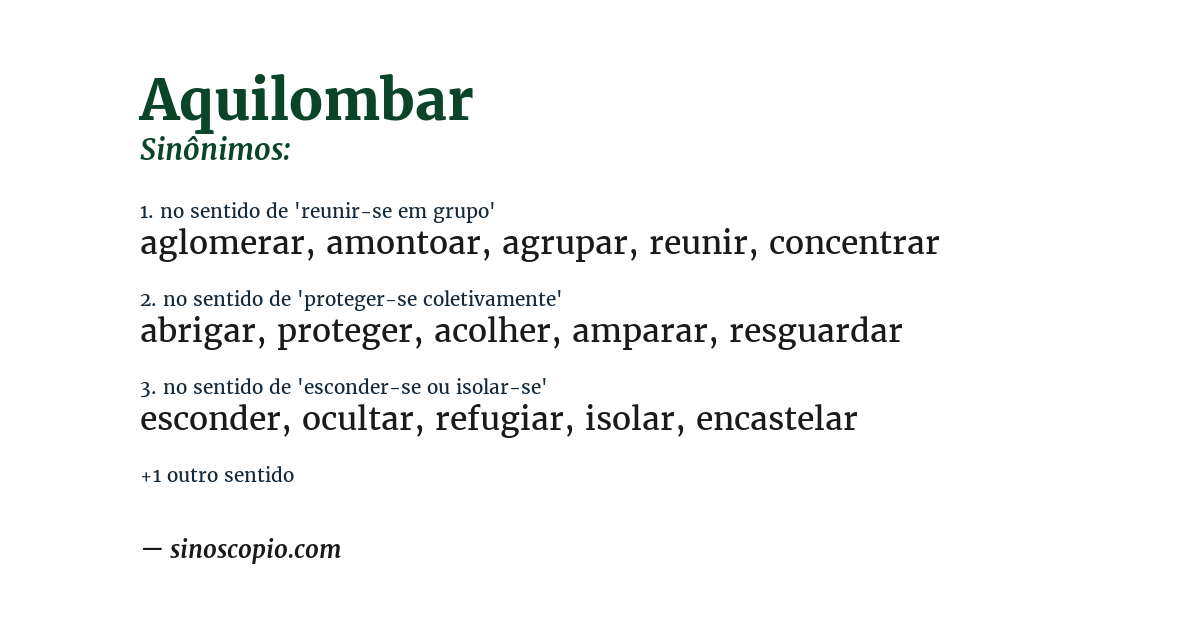 Sinônimo de aquilombar