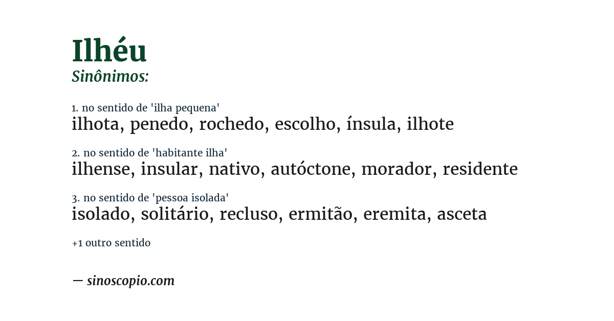 Sinônimo de ilhéu