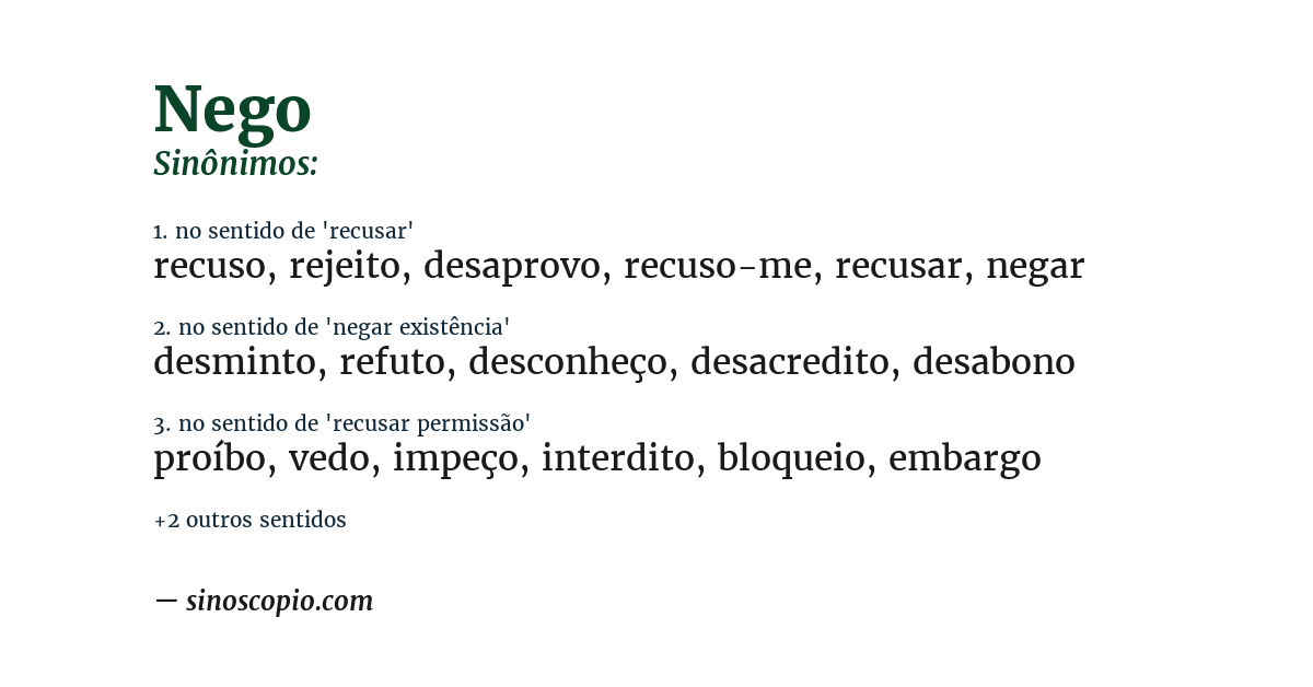 Sinônimo de nego