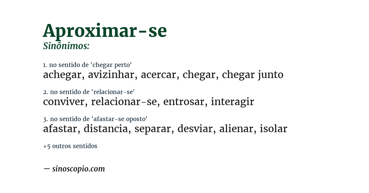 Sinônimo de aproximar-se