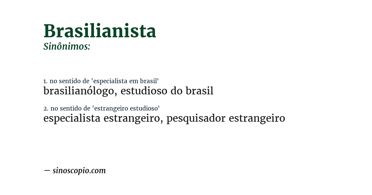 Sinônimo de brasilianista