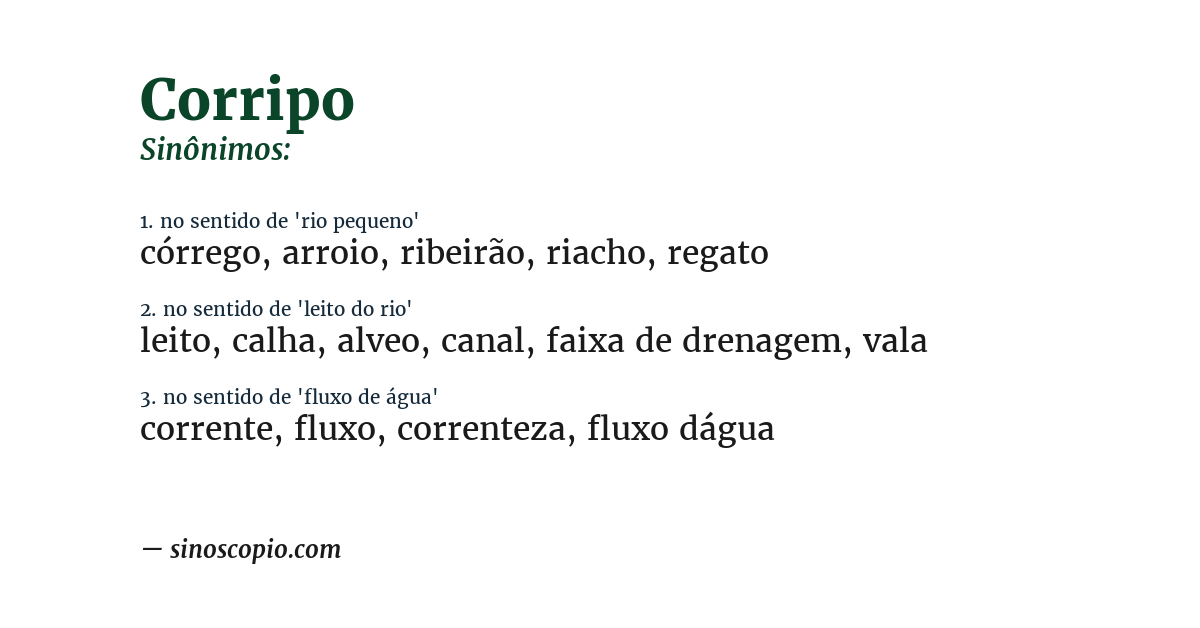 Sinônimo de corripo