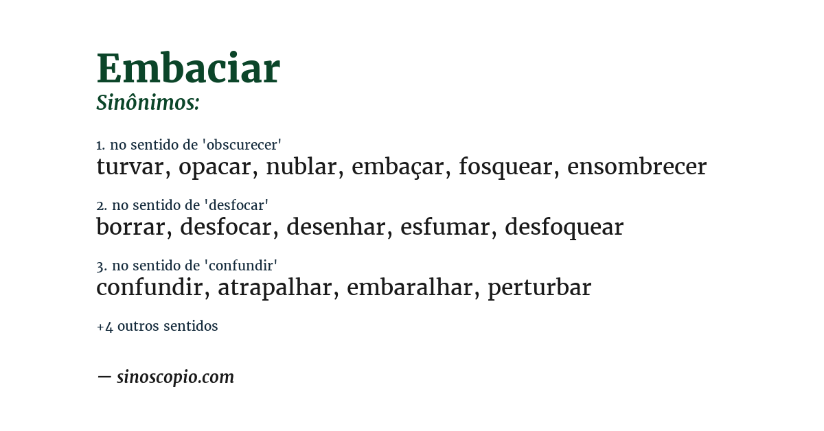 Sinônimo de embaciar