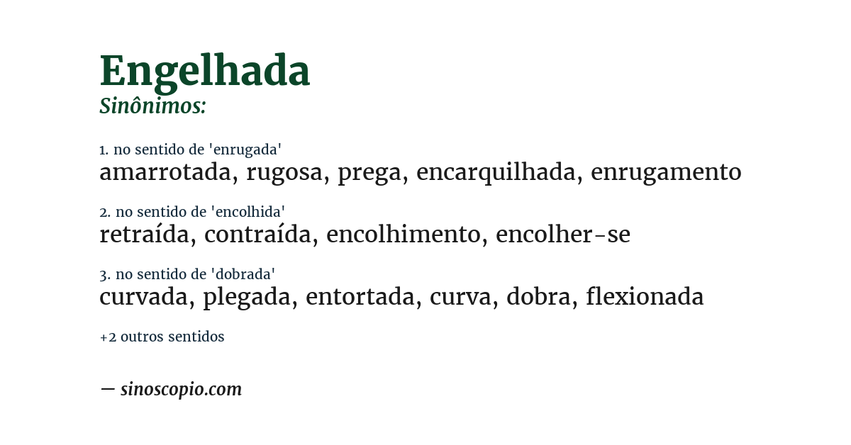 Sinônimo de engelhada