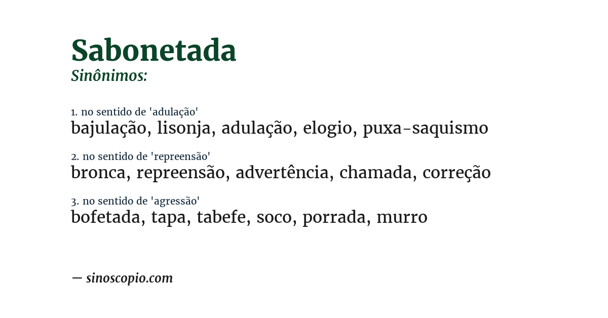 Sinônimo de sabonetada
