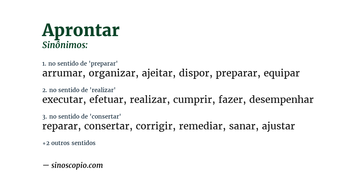 Sinônimo de aprontar