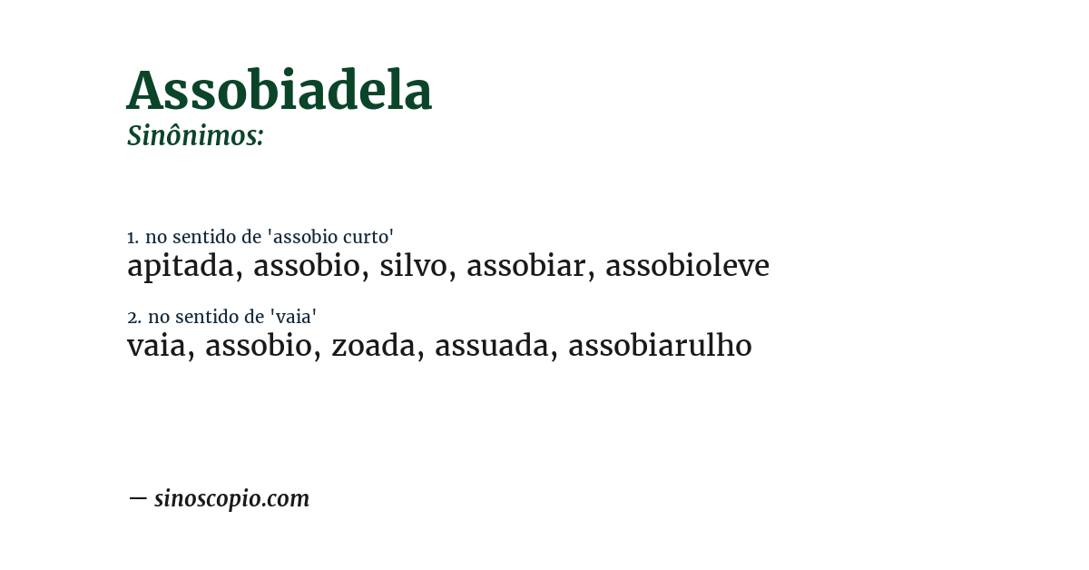 Sinônimo de assobiadela