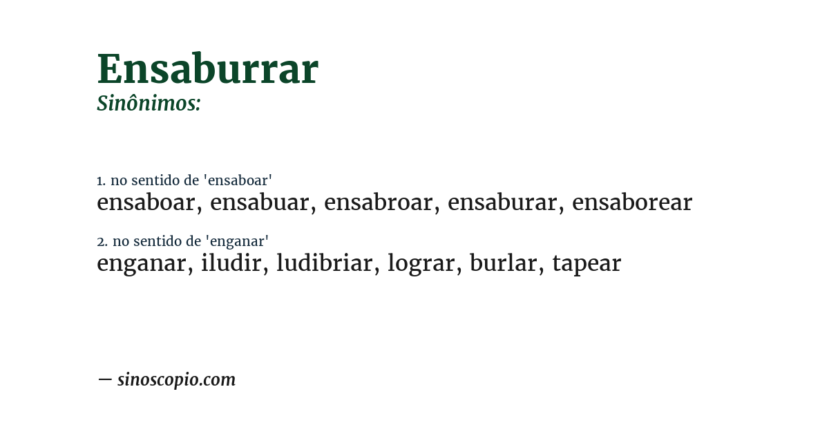 Sinônimo de ensaburrar