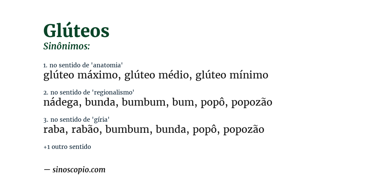 Sinônimo de glúteos