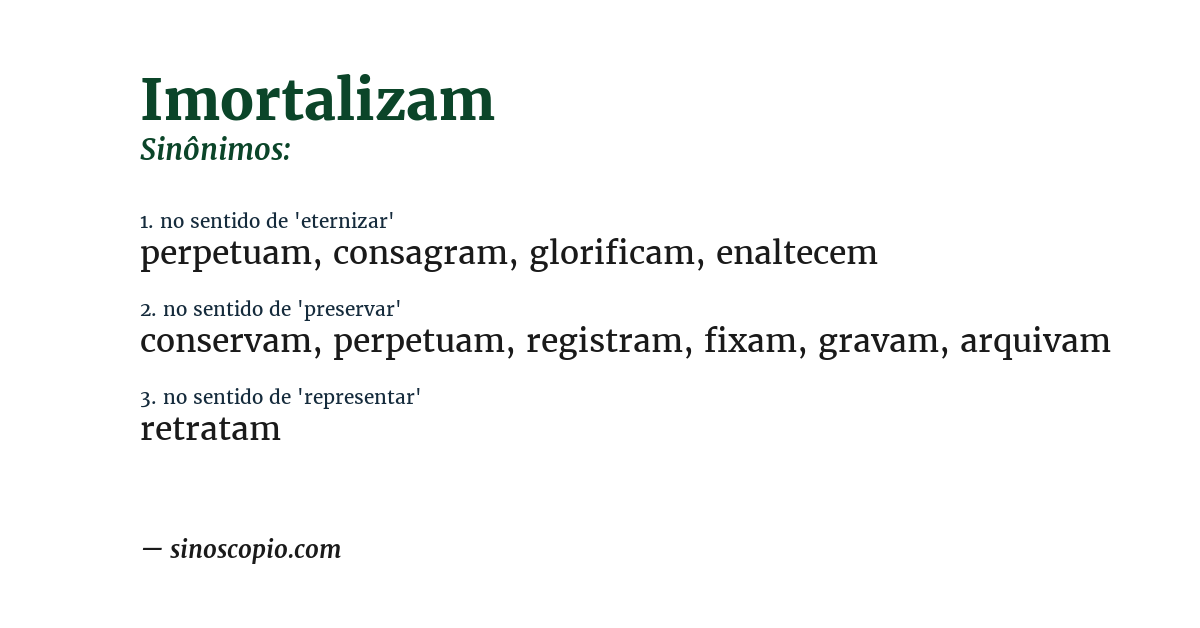 Sinônimo de imortalizam