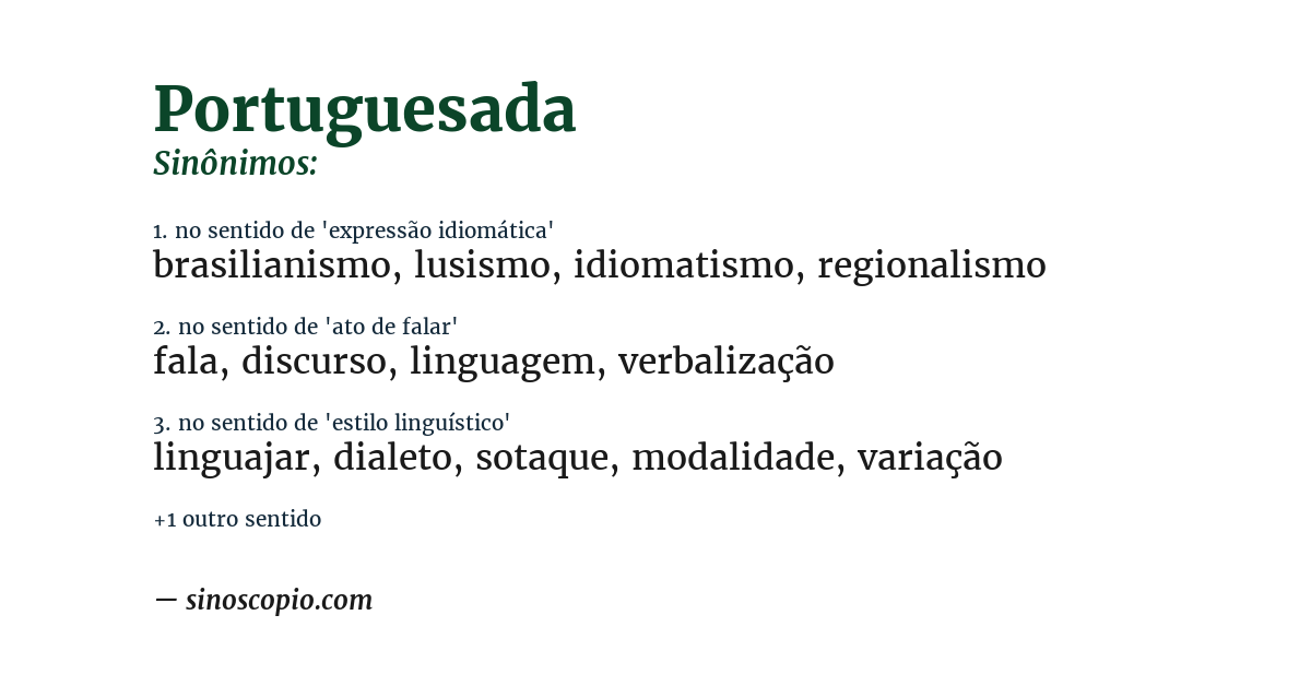 Sinônimo de portuguesada