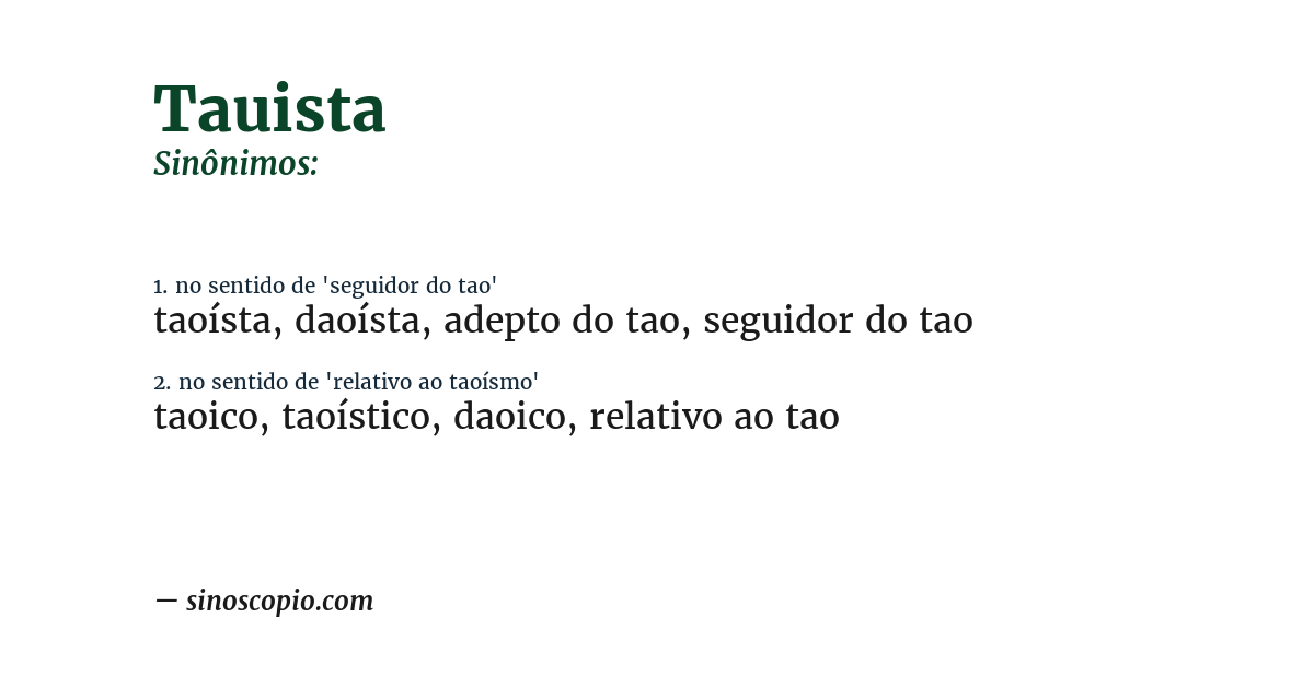 Sinônimo de tauista