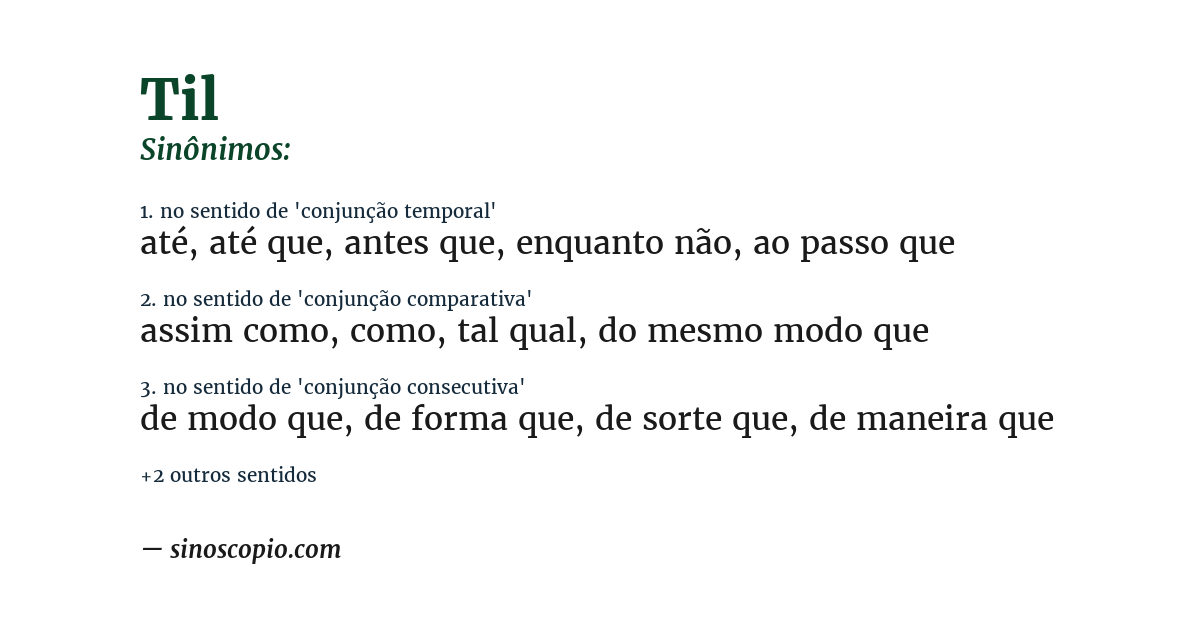 Sinônimo de til