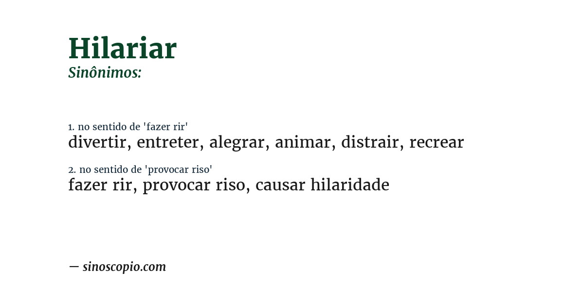 Sinônimo de hilariar