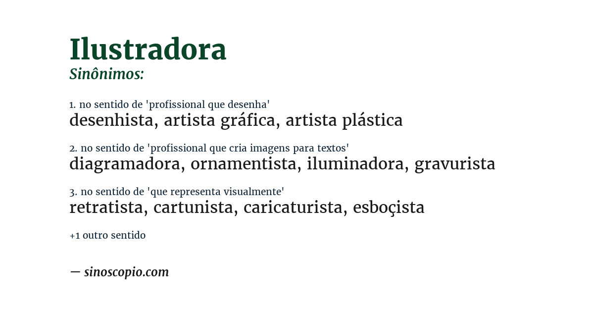 Sinônimo de ilustradora