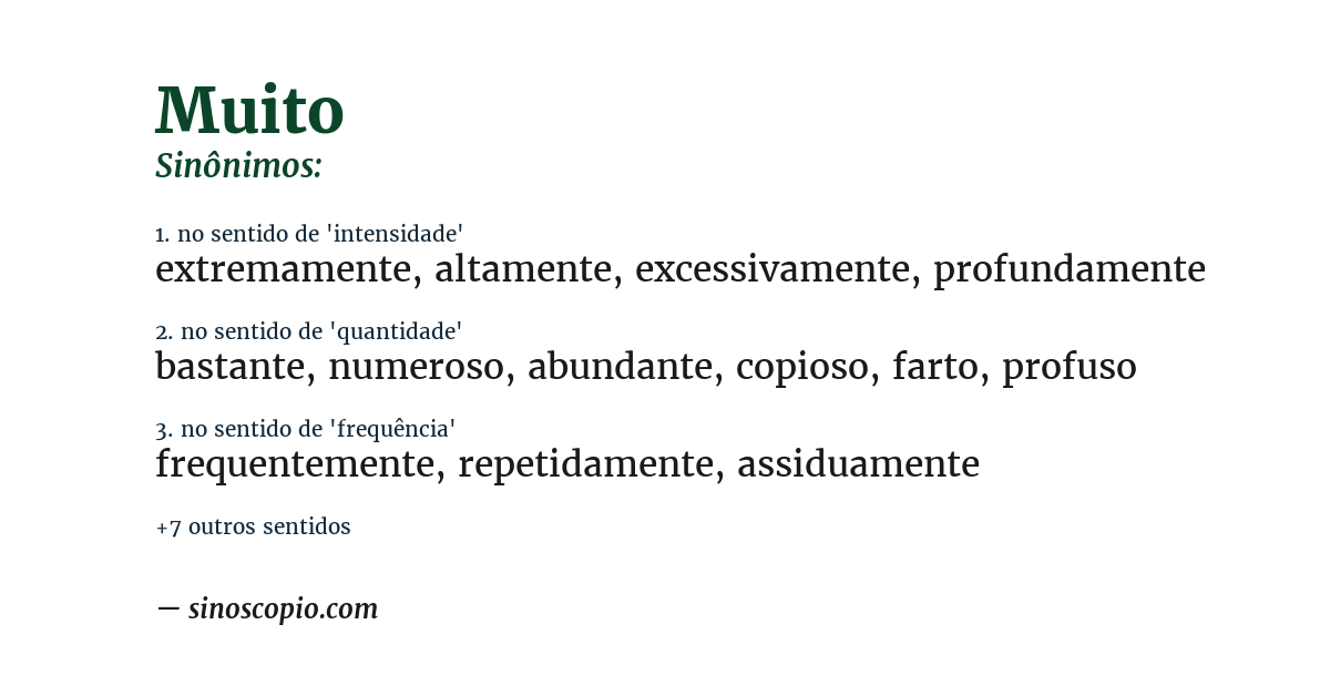 Sinônimo de muito